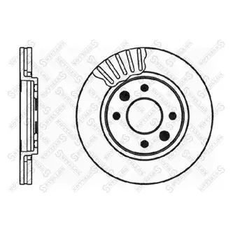 Диск тормозной передний RENAULT R21 2.1TD 86-93 STELLOX 60203925V_SX