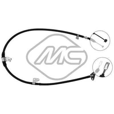 Трос ручника MAZ 626 ALL 4DOOR (DRUM BRAKE) SX-LH Metalcaucho 82190