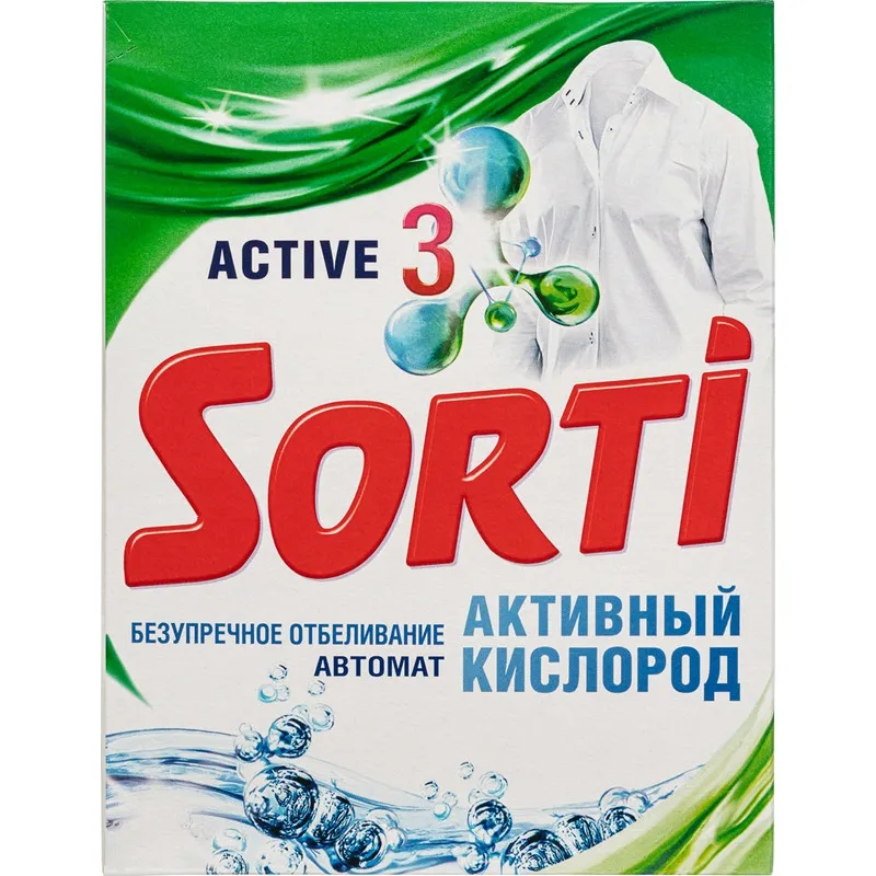 Порошок стиральный Sorti автомат Активный кислород для белого белья 350г 870162