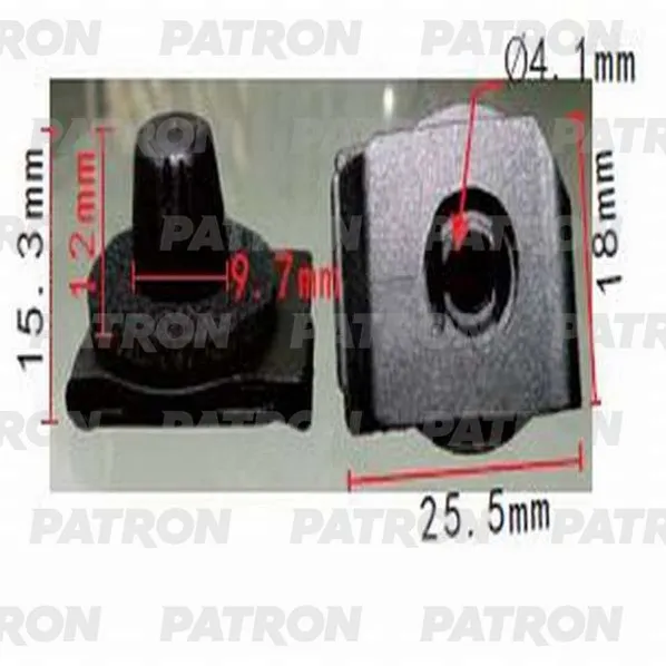 Скоба пластиковая TOYOTA применяемость: молдинг, порог PATRON P371168