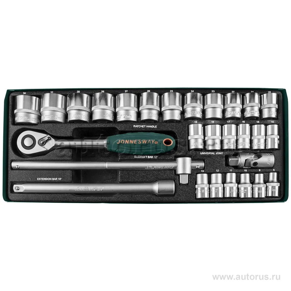 Набор инструмента 1/2DR 28пр JONNESWAY S04H4728S