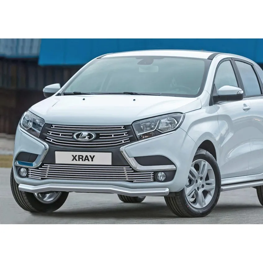 Решетка радиатора d10 Rival Lada X-Ray I 2015-н.в., нерж. сталь, 4 части, G.6003.001