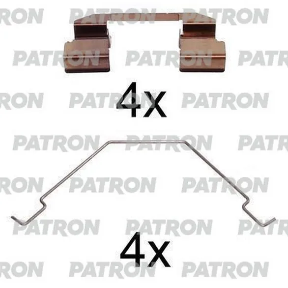 Комплект монтажный тормозных колодок дисковых MAZDA:323 F VI (BJ) 01.01-05.04,323 S VI PATRON PSRK1070