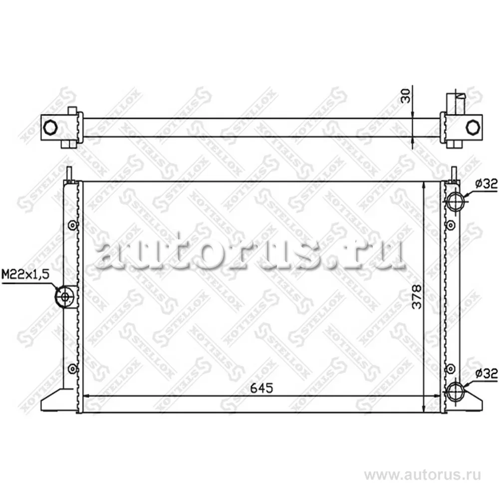 Радиатор системы охлаждения VW Sharan, Ford Galaxy 1.9TDi 95> STELLOX 10-25107-SX