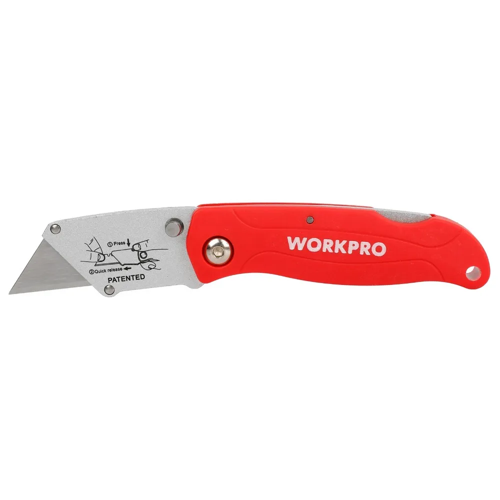 Нож универсальный складной со сменными лезвиями WP211002 WORKPRO WORKPRO WP211002