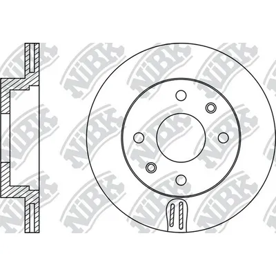 Диск тормозной передний HYUNDAI I10/KIA PICANTO /VENT D=241MM NIBK RN11001