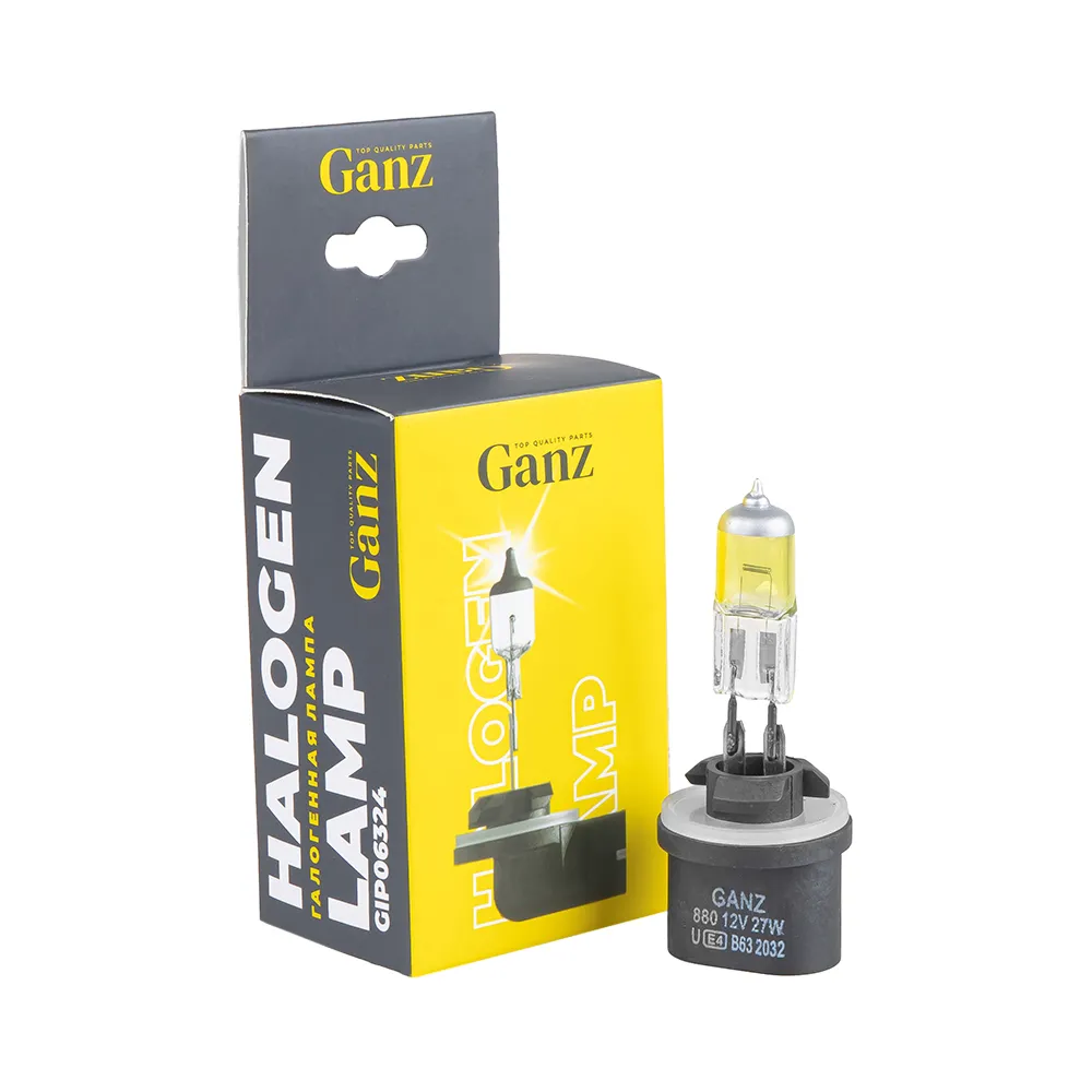 Лампа H27W/1 12v 27W (PG13) Yellow. 1 шт. GANZ GIP06324