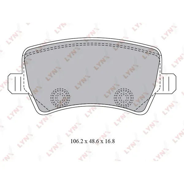 Колодки тормозные задние дисковые к-кт FORD GALAXY (2006>)/ VOLVO S80 (2006>) LYNXauto BD-7817