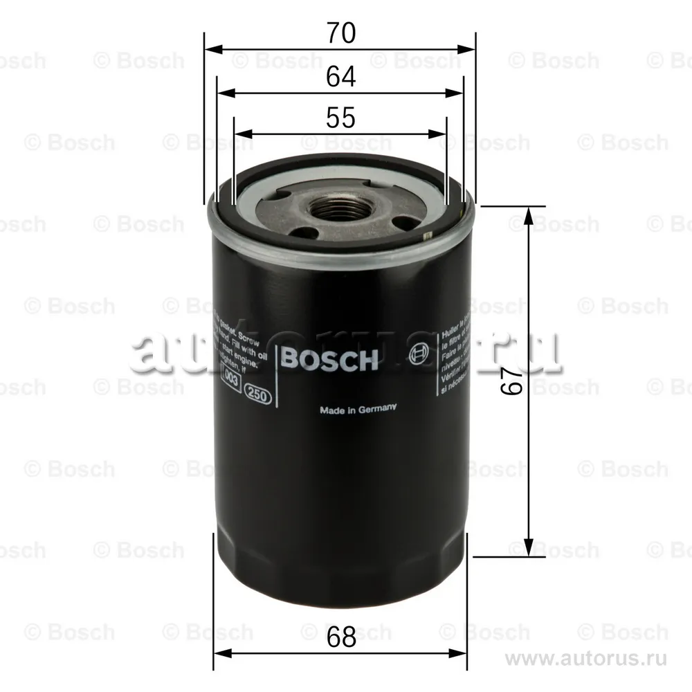 Фильтр масляный BOSCH 0 986 452 058