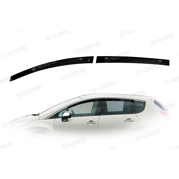 Дефлектора на окна Peugeot 3008 2009 деф.окон Cobra Tuning P11109