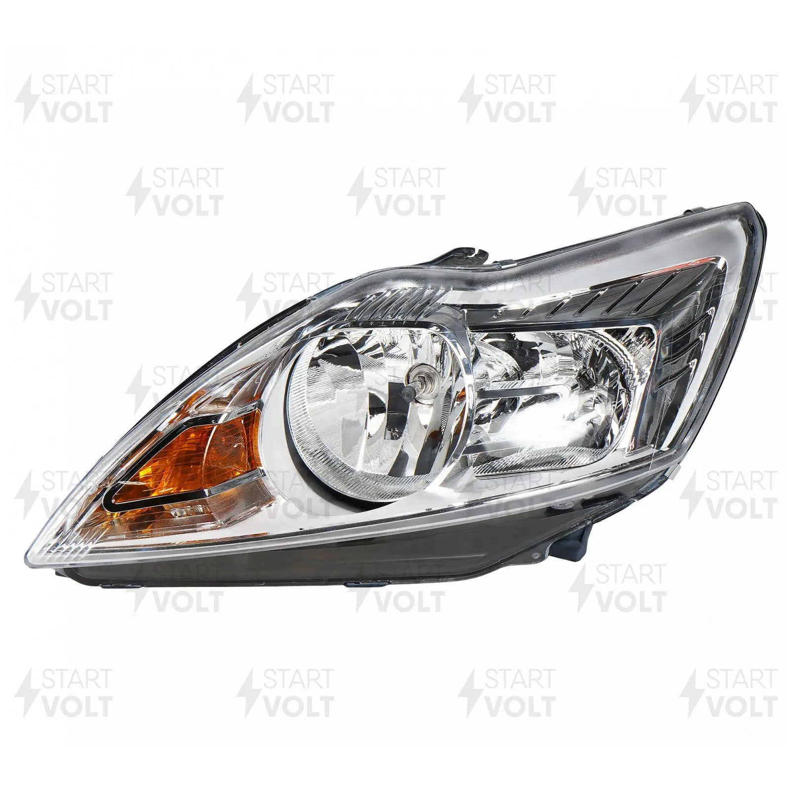 Фара для а/м FORD FOCUS II (05-) (головн.света) рестайл, галоген, э/корр., хром, левая STARTVOLT SHL 1003L