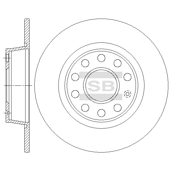 Диск тормозной , задний SANGSIN BRAKE SD5411