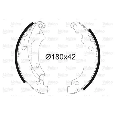 Колодки тормозные барабанные VALEO 562 647