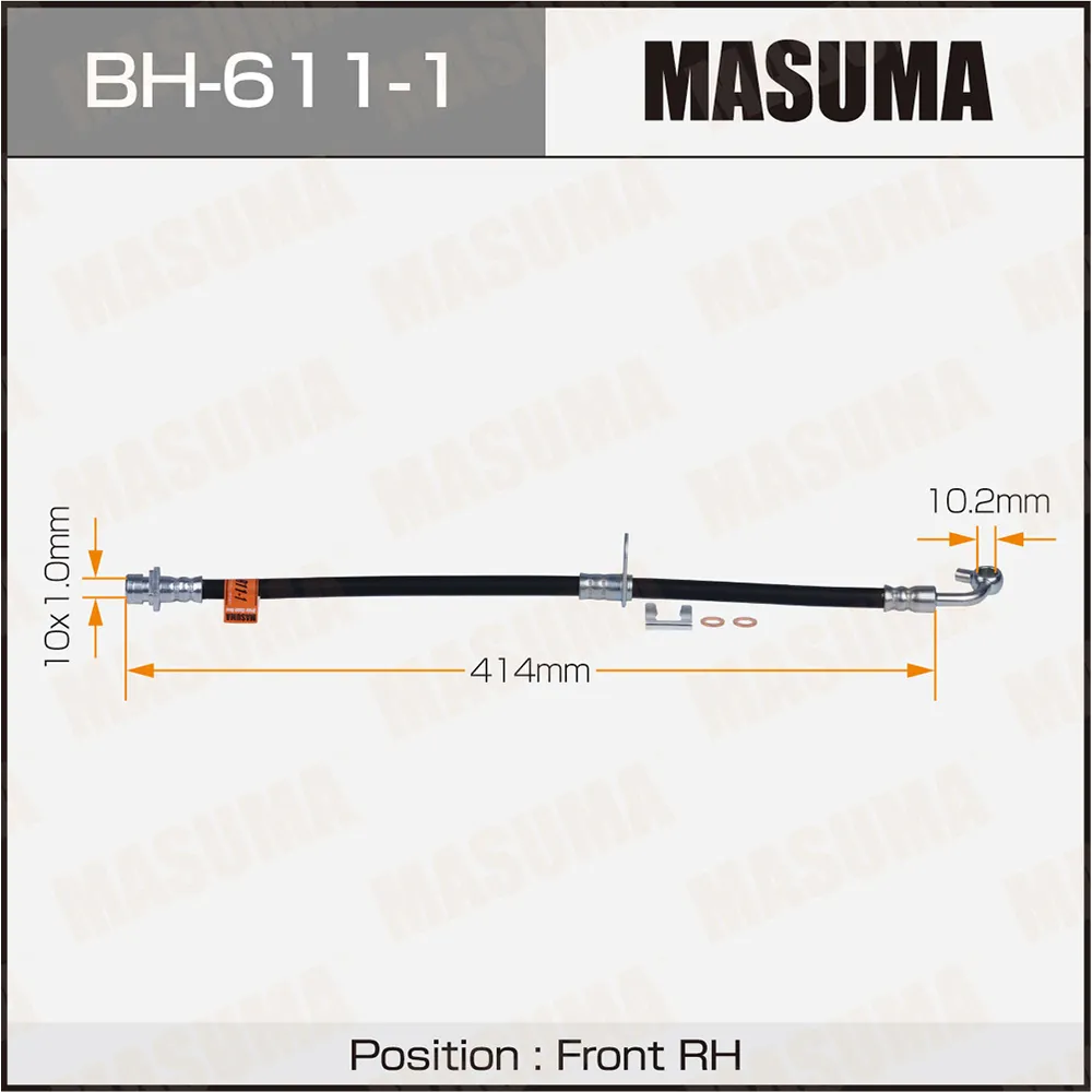 Шланг тормозной MASUMA BH-611-1
