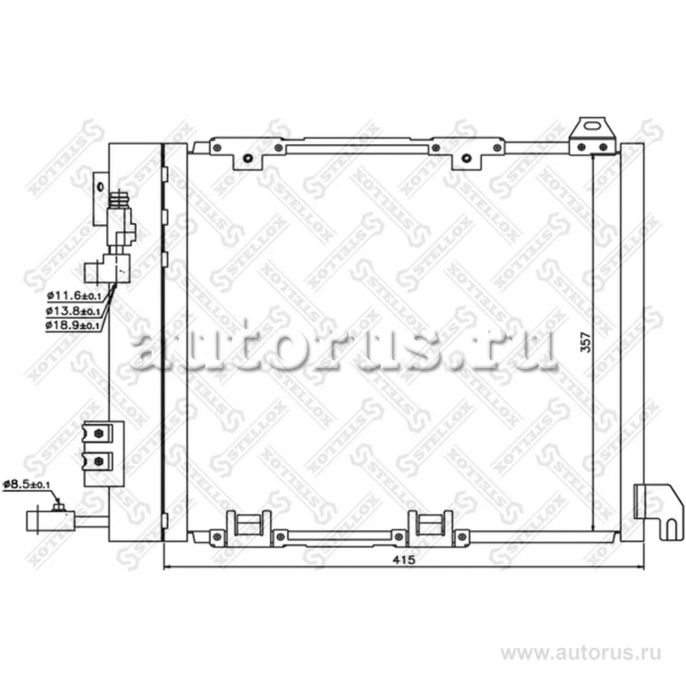 Радиатор кондиционера Opel Astra G 1.7TD 98> STELLOX 10-45058-SX