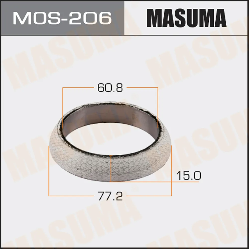 Кольцо глушителя 60.8 x 77.2 MASUMA MOS-206