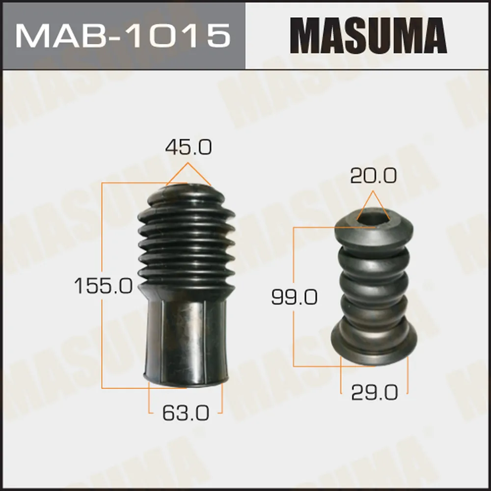 Пыльники стоек универсальные, отбойник D20, H99 MASUMA MAB-1015