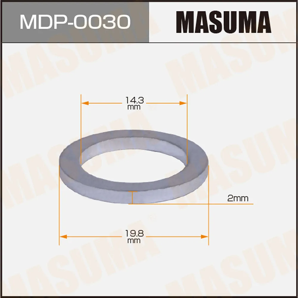 Прокладка сливной пробки HYUNDAI 14.3x19.8x2 MASUMA MDP-0030