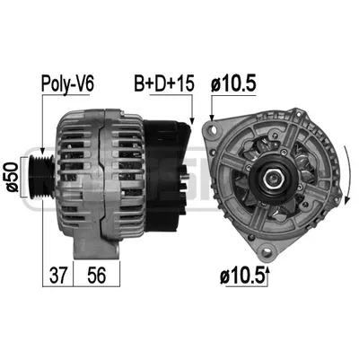 Генератор 14V 150A ERA 209041