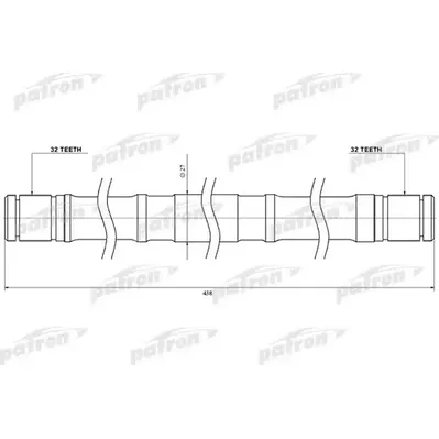 Вал приводной NISSAN: ТОЛЬКО ДЛЯ PRIMERA P11 2.0TD 90 Л.С., 96-0 PATRON CD20TLH