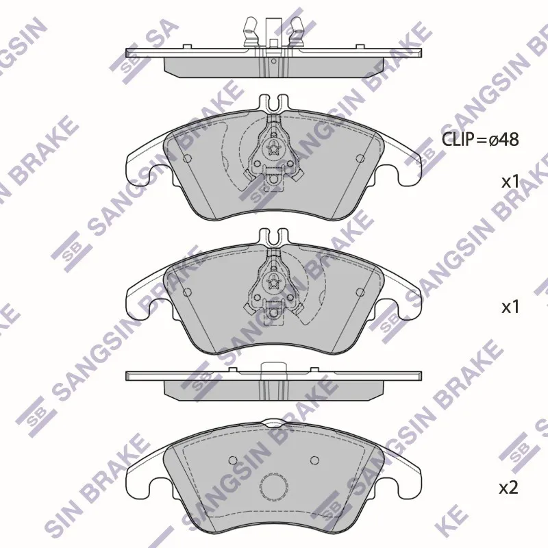 Колодки тормозные передние Hi-Q SANGSIN SP2292