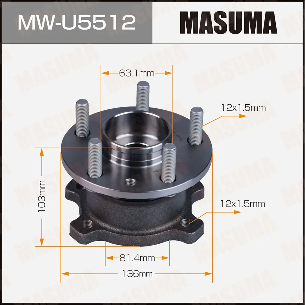 Ступичный узел rear MASUMA MWU5512
