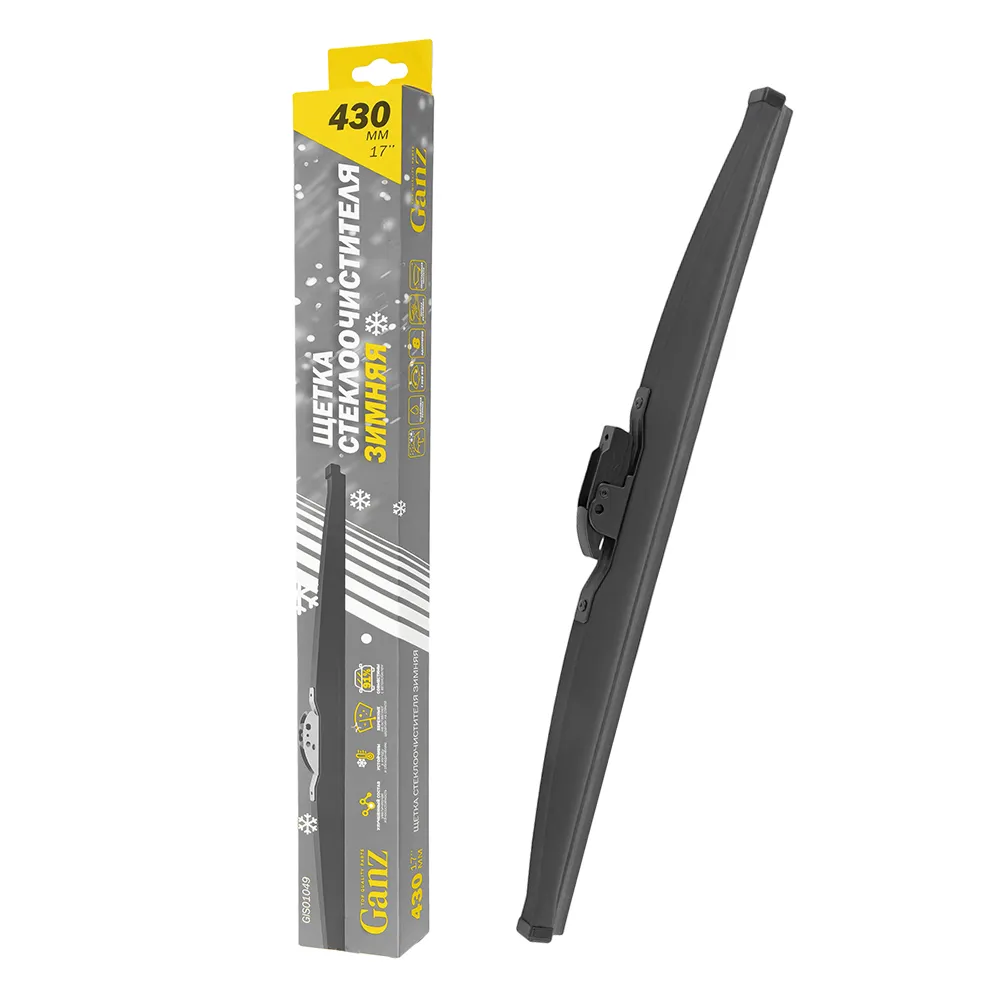 Щетка стеклоочистителя зимняя 430 мм каркасная 1 шт GANZ Winter GIS01049 (6 адаптеров)