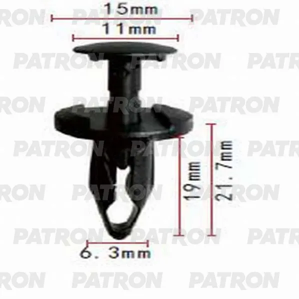 Клипса пластмассовая (комплект 10шт) GM применяемость: молдинги PATRON P37-0783S
