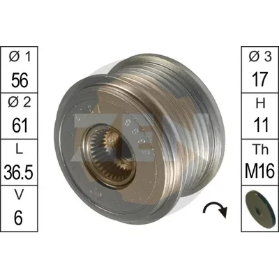 Шкив генератора VW PASSAT 2.3 ERA ZN5388