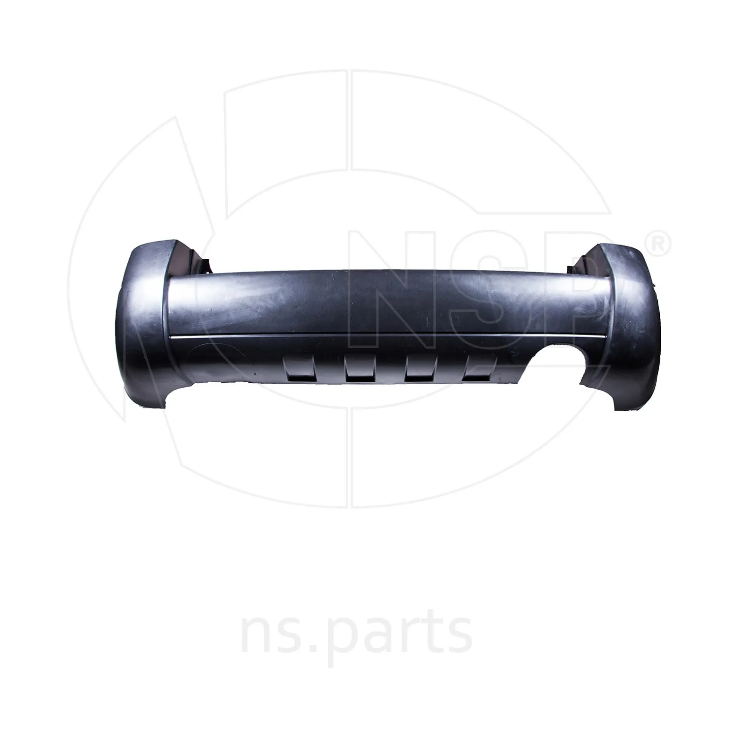 Бампер задний HYUNDAI Tucson I (04-10) (под расширитель и две трубы)