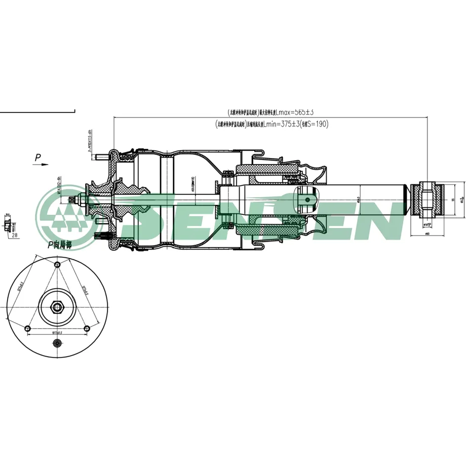 Пневмобаллон подвески задней LAND ROVER DISCOVERY 3 REAR SENSEN SAR062