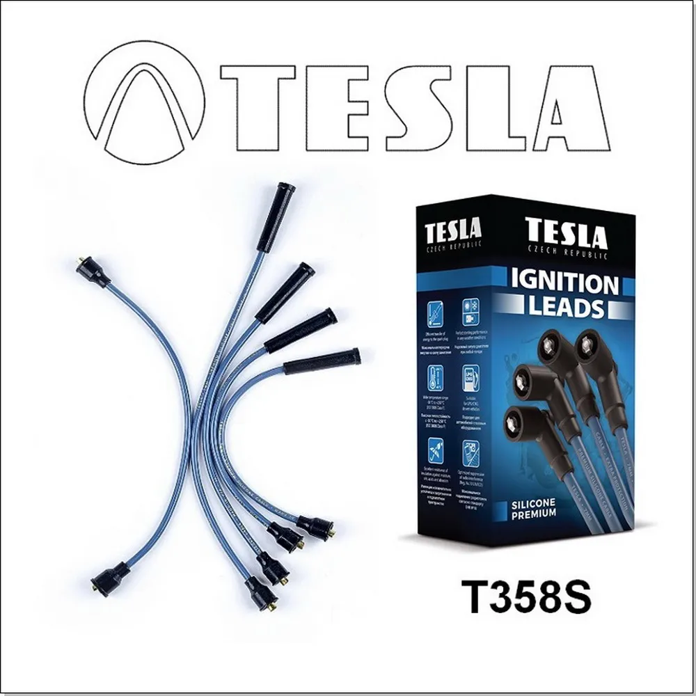 Провода в/в для а/м ГАЗ, УАЗ 402 дв силиконовые TESLA T358S TESLA T358S
