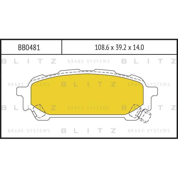 Колодки тормозные дисковые задние SUBARU Impreza 02-> BLITZ BB0481