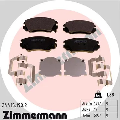 SBB Opel incl. accessory ZIMMERMANN 24415.190.2