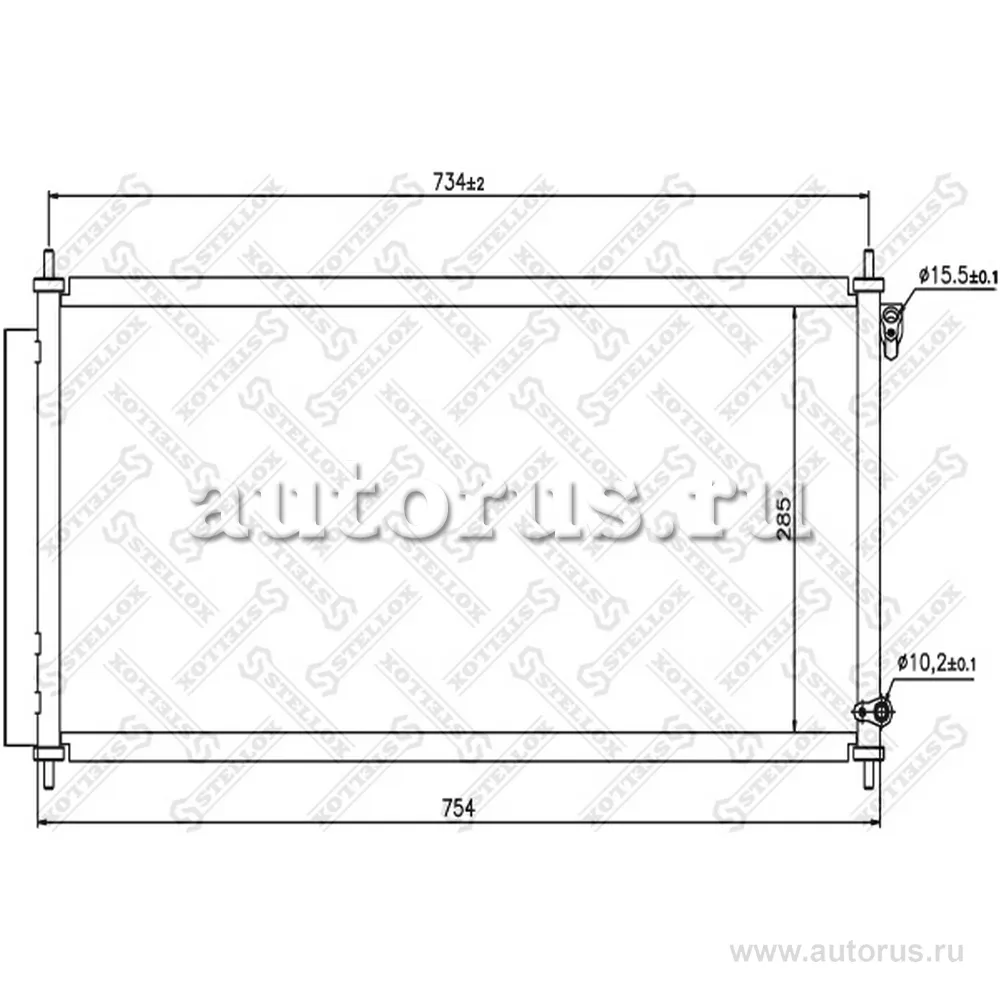 Радиатор конд. Honda Jazz 1.2/1 STELLOX 10-45097-SX