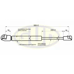 АМОРТИЗАТОР БАГАЖНИКА AUDI A3 (8L) 09/96-08/00 420N L500/205MM G.U.D GGS020116