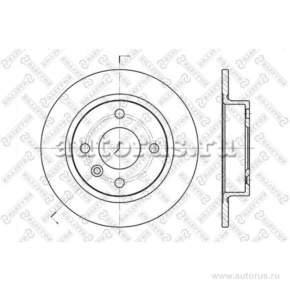 Диск тормозной задний VOLVO 440/460/480 1.6-1.9D 86> STELLOX 60204824_SX