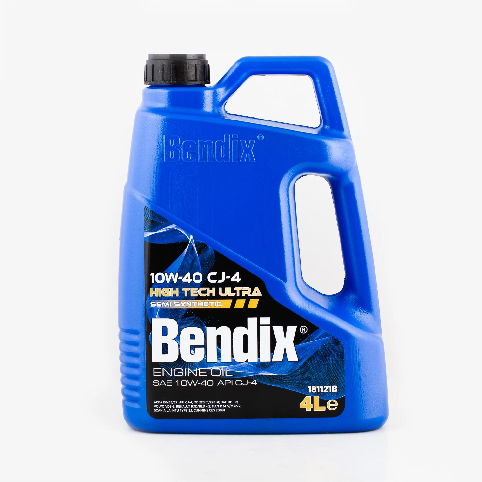 Масло моторное BENDIX HIGH TECH ULTRA CJ-4 10W-40 полусинтетическое 4 л 181121B