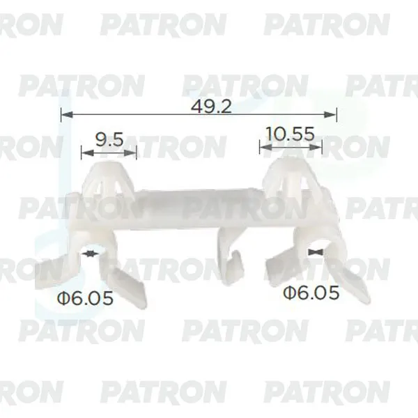 Клипса пластмассовая Jeep Пименяемость: обивка салона PATRON P37-2415