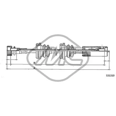 Трос спидометра 80 ALL MM.?1250 Metalcaucho 80532