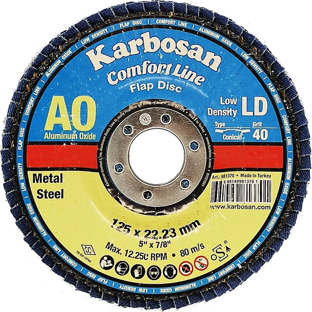 Круг лепестковый КЛТ 125х22/Р40 Karbosan Comfort Line AO LD Flap Конический (Арт.981370) KARBOSAN KAR-981370