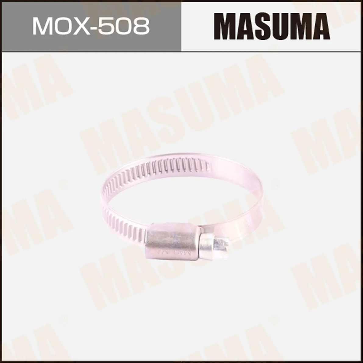 Хомут червячный MASUMA, 35-50mm / H-9mm (нержавеющая сталь) (уп10) MASUMA MOX508
