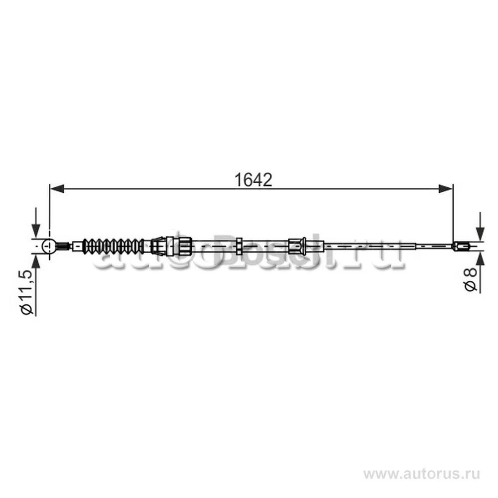 Трос ручника задний BOSCH 1987482267
