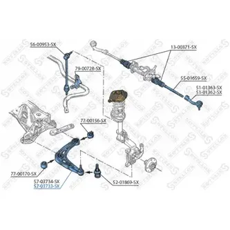Рычаг правый Renault (5703734_SX) STELLOX 5703733_SX