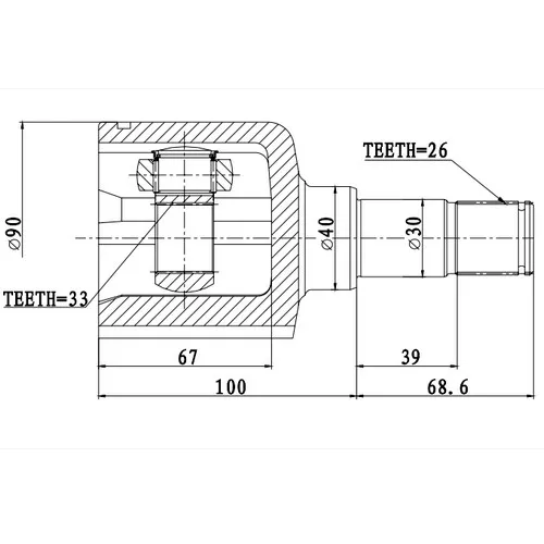 Шрус Внутренний Ford Mondeo GE (00--07), - L ZIKMAR Z87941R