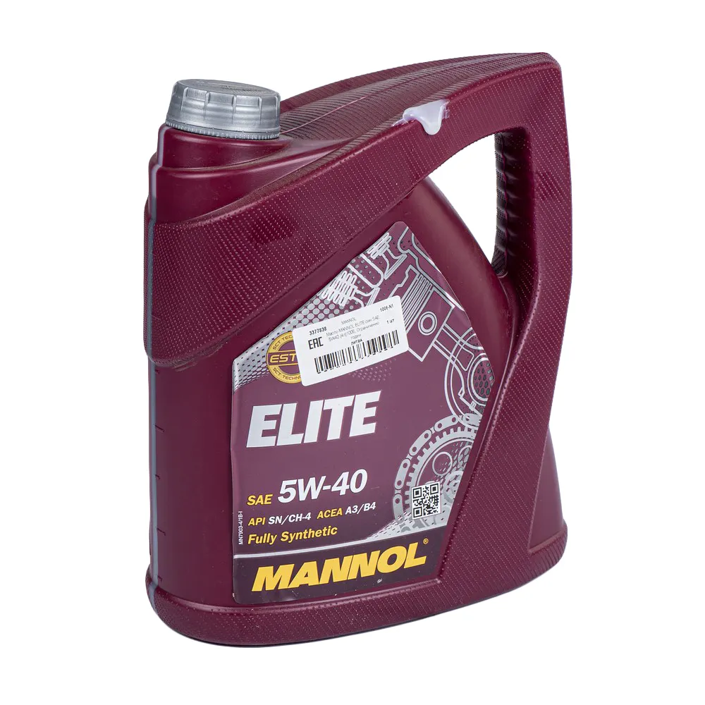 Масло моторное MANNOL Elite 5W-40 синтетическое 4 л УЦЕНКА! 1006-N1