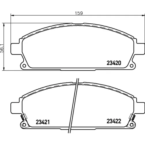 Колодки передние NISSAN Pathfinder D50 97-04/INFINITI QX4 96-02 NISSHINBO NP2009