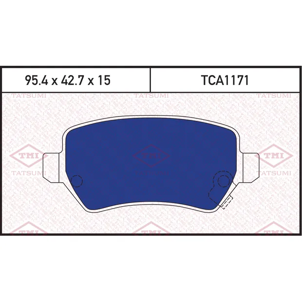 Колодки тормозные дисковые задние OPEL Astra/Meriva/Zafira 04-> TATSUMI TCA1171
