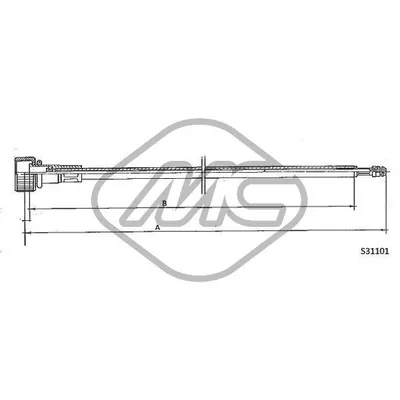 Трос спидометра VW TRANSPORTER - BUS MM.?2060 Metalcaucho 83677