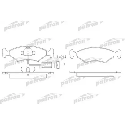 Колодки тормозные дисковые передн FORD: ESCORT 86 Express 86-90, ESCORT III 8 PATRON PBP212